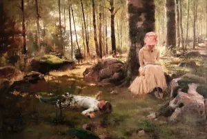 Under the Birches by Albert Edelfelt Oil Painting