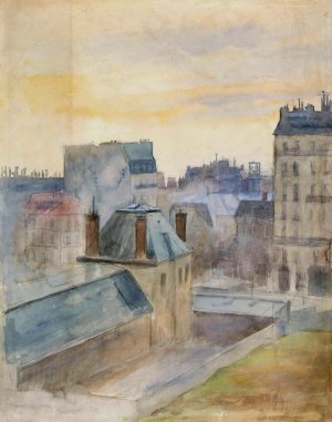 View of the artist's studio in Paris Oil painting by Albert Edelfelt