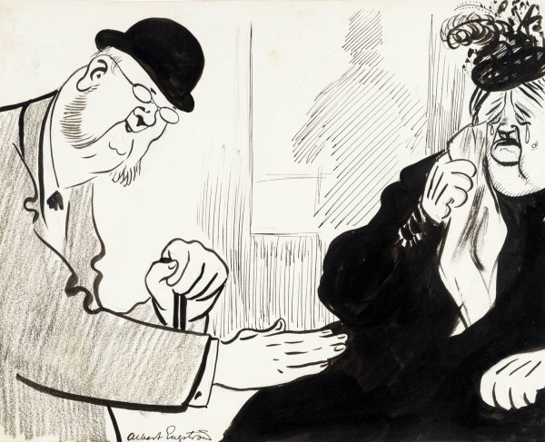 Main Product Photo of A Very Fat Woman  Painting by Albert Engstrom