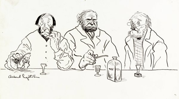 Main Product Photo of Farmers in Langshult  Painting by Albert Engstrom