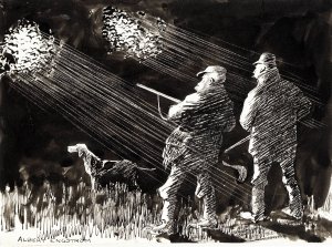 Hunting Life by Albert Engstrom Oil Painting