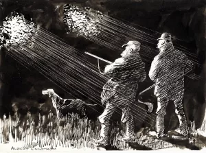 Hunting Life by Albert Engstrom Oil Painting
