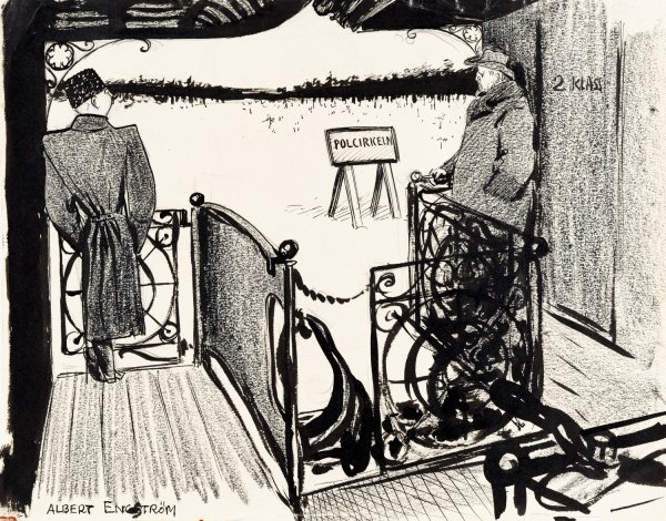 Main Product Photo of On the Way to Kiruna  Painting by Albert Engstrom