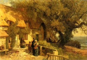 An Inn by the Ocean by Albert Fitch Bellows Oil Painting