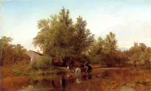 Family by the River Oil painting by Albert Fitch Bellows
