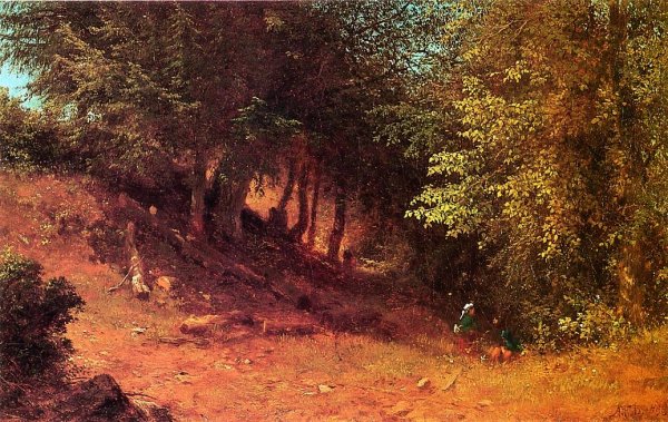 Picnic in a Summer Landscape by Albert Fitch Bellows - Hand-Painted Oil Painting Reproduction