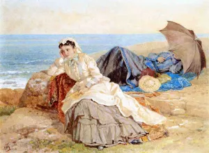 Seaside Reflections Oil painting by Albert Fitch Bellows