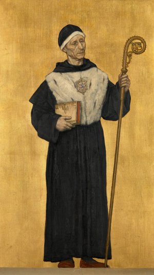 Abbot of the Eekhout Abbey by Albert Frans Lieven De Vriendt Oil Painting
