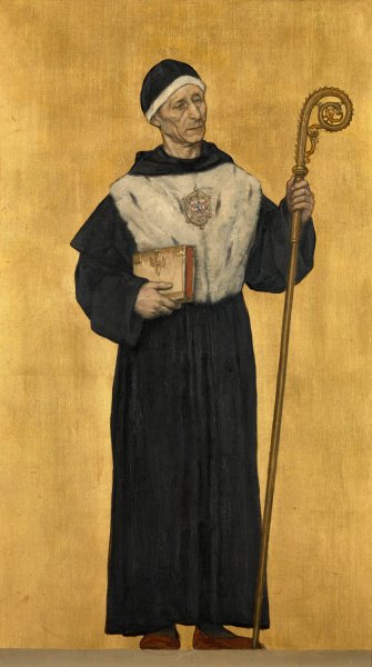 Abbot of the Eekhout Abbey  by Albert Frans Lieven De Vriendt - Hand-Painted Oil Painting Reproduction