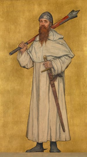Baldwin II of Flanders by Albert Frans Lieven De Vriendt Oil Painting