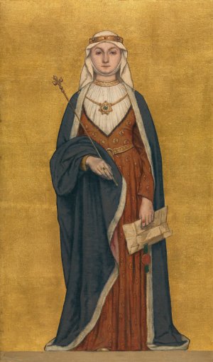 Joan of Flanders, Daughter of Baldwin of Constantinople by Albert Frans Lieven De Vriendt Oil Painting