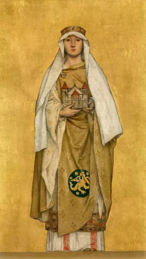 Judith, Wife of Baldwin I of Flanders by Albert Frans Lieven De Vriendt Oil Painting