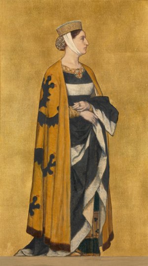 Margaret of Flanders, Daughter of Baldwin of Constantinople by Albert Frans Lieven De Vriendt Oil Painting
