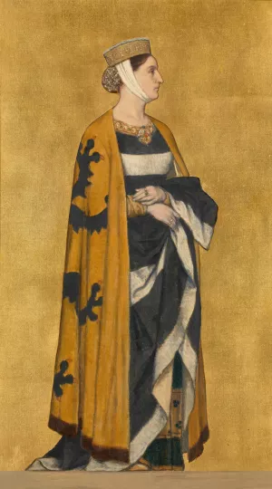 Margaret of Flanders, Daughter of Baldwin of Constantinople by Albert Frans Lieven De Vriendt Oil Painting