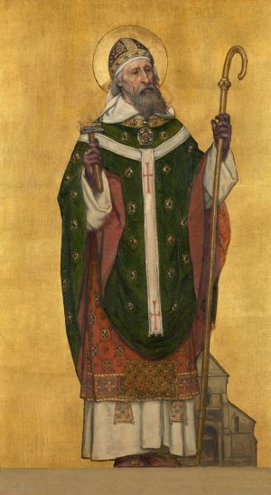 Saint Eloi Bishop of Noyon by Albert Frans Lieven De Vriendt Oil Painting