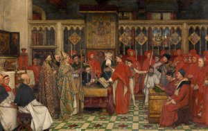 The First Chapter of the Order of the Golden Fleece by Albert Frans Lieven De Vriendt Oil Painting