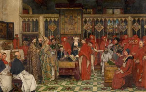 The First Chapter of the Order of the Golden Fleece by Albert Frans Lieven De Vriendt Oil Painting