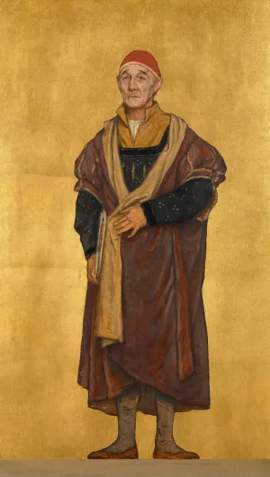 The Painter Gerard David by Albert Frans Lieven De Vriendt Oil Painting
