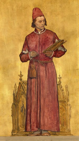 The Painter Hans Memling Oil painting by Albert Frans Lieven De Vriendt