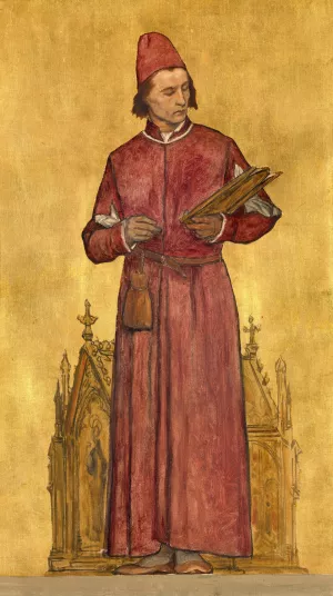 The Painter Hans Memling Oil painting by Albert Frans Lieven De Vriendt