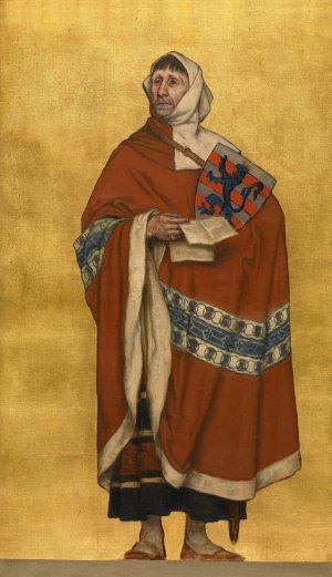 Tideman van den Berghe Oil painting by Albert Frans Lieven De Vriendt