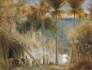 Ali Baba and the Forty Thieves by Albert Goodwin Oil Painting