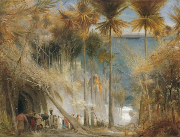 Main Product Photo of Ali Baba and the Forty Thieves Painting by Albert Goodwin