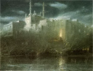 Benares by Albert Goodwin - Oil Painting Reproduction