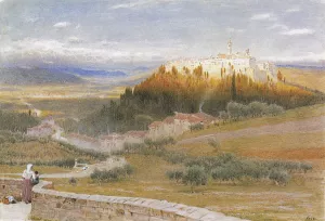 Certosa by Albert Goodwin Oil Painting