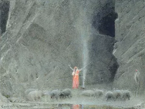 Circe and the Swine by Albert Goodwin Oil Painting