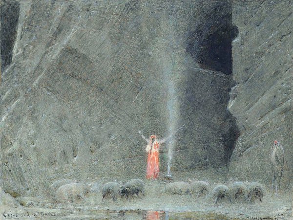 Main Product Photo of Circe and the Swine Painting by Albert Goodwin