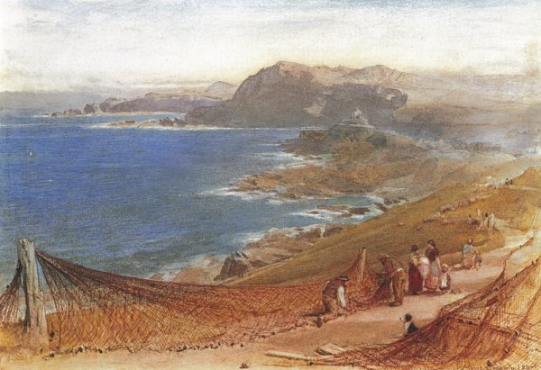 Main Product Photo of Cleaning Nets Painting by Albert Goodwin