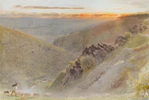 Dartmoor, Gorge of The Teign painting by Albert Goodwin