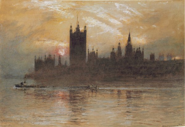 Main Product Photo of In the Smoke of His Burning Painting by Albert Goodwin