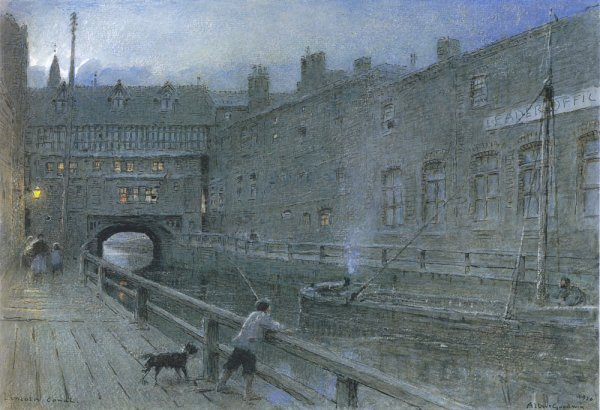 Main Product Photo of Lincoln Canal Painting by Albert Goodwin