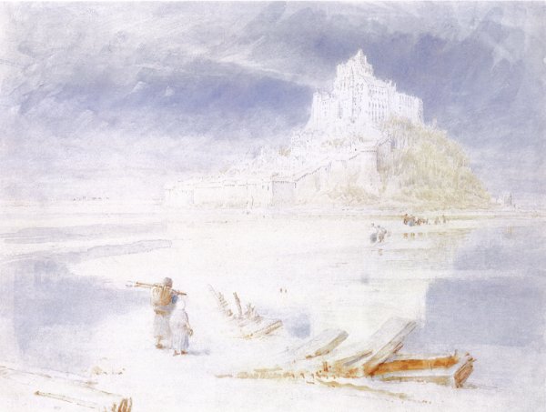 Main Product Photo of Mont St Michel Painting by Albert Goodwin