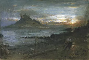 St. Michael's Mount by Albert Goodwin Oil Painting