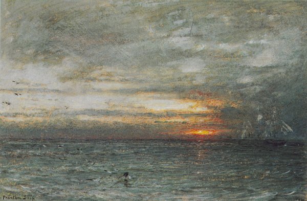 Main Product Photo of The Phantom Ship Painting by Albert Goodwin