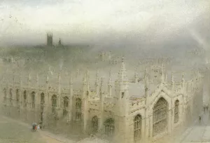 The Rain From Heaven, All Souls, Oxford by Albert Goodwin Oil Painting
