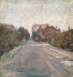 Gade. Udkanten af Kobenhavn by Albert Gottschalk Oil Painting