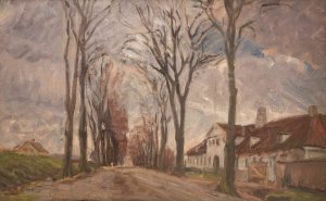 Lyngbyvejen ved Vintappergarden by Albert Gottschalk Oil Painting