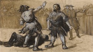 Han d'Islande devant le tribunal by Albert Guillaume Demarest Oil Painting