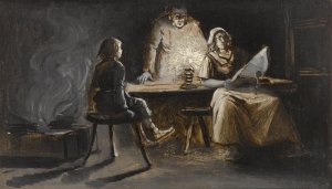 La famille du bourreau Nychol by Albert Guillaume Demarest Oil Painting