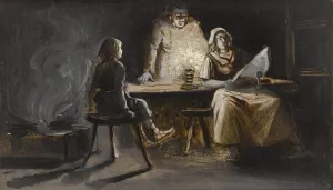 La famille du bourreau Nychol by Albert Guillaume Demarest Oil Painting