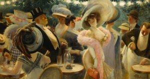 Cafe de Paris by Albert Guillaume Oil Painting
