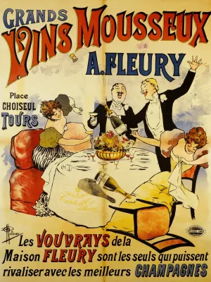 Grands Vins Mousseux A.Fleury by Albert Guillaume Oil Painting