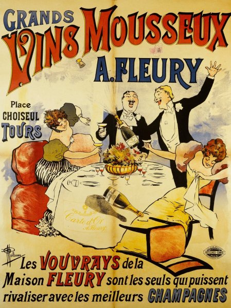 Main Product Photo of Grands  Vins Mousseux A.Fleury  Painting by Albert Guillaume