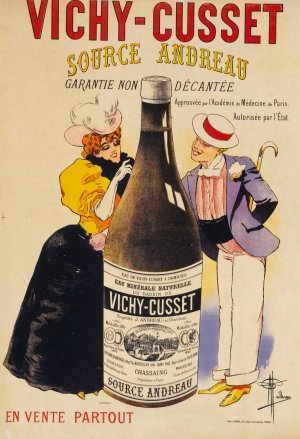 Vichy-Cusset Source Andreau by Albert Guillaume Oil Painting