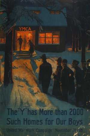 The 'Y'has more than 2000 such homes for our boys-United War Work Campaign, November 11-18 by Albert Herter Oil Painting