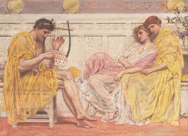 A Musician by Albert Joseph Moore - Hand-Painted Oil Painting Reproduction
